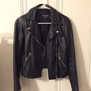 Madewell washed leather Moto jacket
